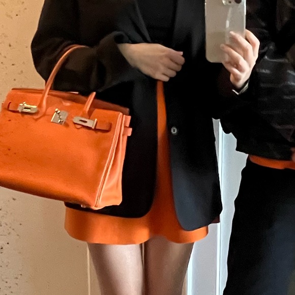 Orange knit skirt by Zara, S - Picture 6 of 6